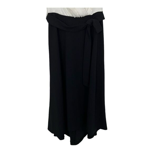 DKNY Womens Size 2 Surplice Ruffle Sleeve Belted Colorblock Dress - Picture 3 of 5